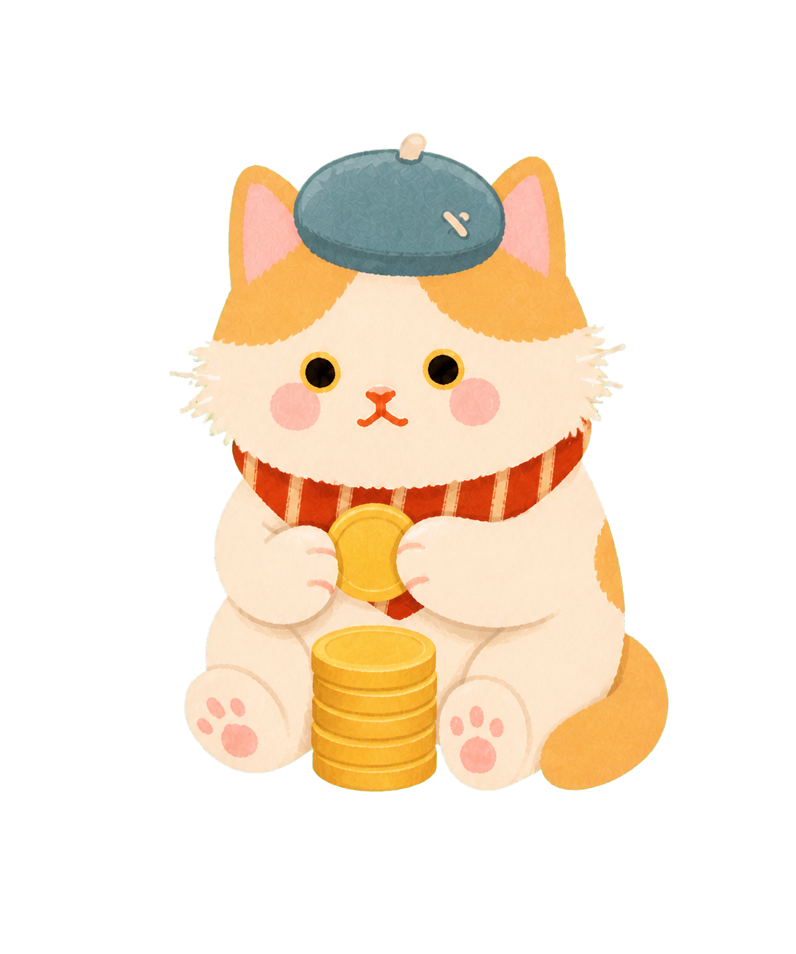 Neko counting coins